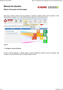 Módulo Prescrição de Enfermagem