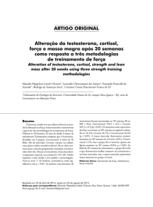 ARTIGO ORIGINAL Alteração da testosterona, cortisol, força e