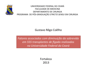 Fatores associados com diminuição da sobrevida em 555