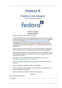 Fedora Live Images