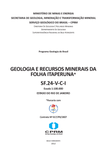 geologia e recursos minerais da folha itaperuna* sf.24-vci