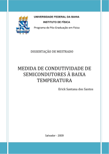 medida de condutividade de semicondutores à baixa temperatura