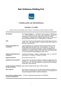 Formulário de Referência - 2009