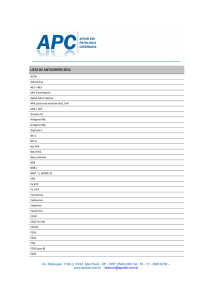 APC LISTA DE ANTICORPOS 2014