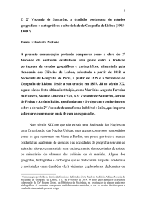 O 2º visconde de Santarém, a tradição de estudos geográficos e a