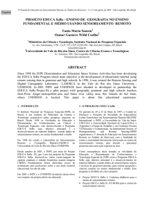 PROJETO EDUCA SeRe - ENSINO DE GEOGRAFIA NO