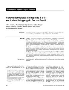Soroepidemiologia da hepatite B e C em índios Kaingang do Sul do