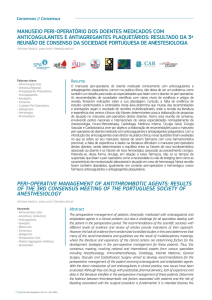 peri-operative management of antithrombotic agents: results