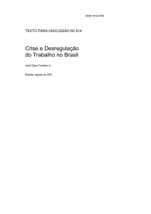 Crise e Desregulação do Trabalho no Brasil