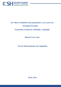 Abril, 2014 Tese de Doutoramento em Linguística Os valores