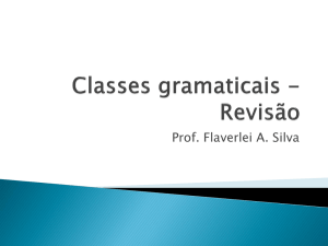 Classes gramaticais - Revisão
