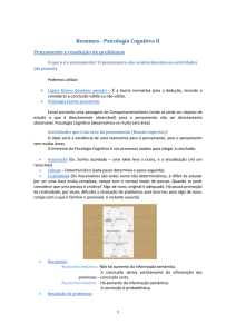 Resumos - Psicologia Cognitiva II