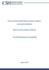 agosto, 2013 Tese de Doutoramento em Linguística Valores