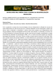 um recurso multimídia para o ensino da regionalização brasileira