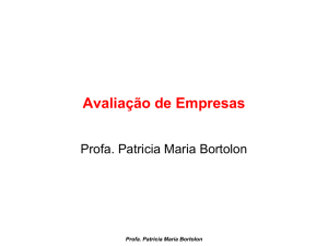 fluxo de caixa descontado - Profa. Patricia Maria Bortolon