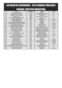 APROVADOS 2013.xlsx - Colégio Objetivo Indaiatuba