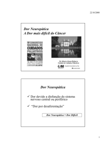Dor Neuropática - Associação Portuguesa de Cuidados Paliativos