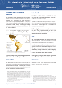 Zika – Atualização Epidemiológica – 06 de outubro de 2016