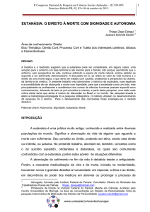 eutanásia: o direito à morte com dignidade e autonomia