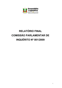relatório final e voto contrário - Assembleia Legislativa do Rio