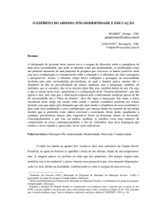 o espírito do abismo: pós-modernidade e educação