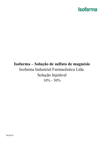Isofarma – Solução de sulfato de magnésio Isofarma Industrial