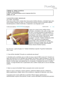 10 QUESTÕES SOBRE OBESIDADE 18/11/2009