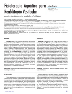 Fisioterapia Aquática para Reabilitação Vestibular