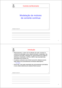 Modelação de motores de corrente contínua