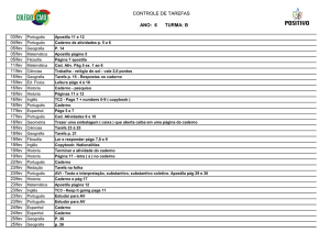 CONTROLE DE TAREFAS ANO: 6 TURMA: B