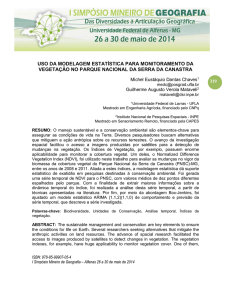 uso da modelagem estatística para monitoramento da vegetação no