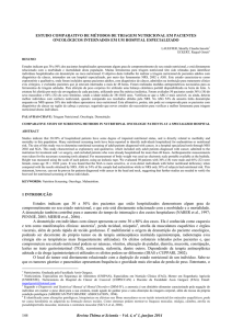 estudo comparativo de métodos de triagem nutricional em