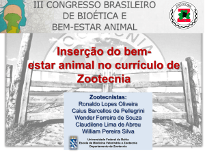 Ronaldo Lopes Oliveira – Inserção do bem-estar animal no