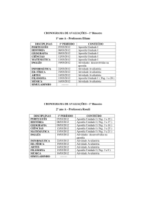 1º ano A - Professora Eliane 2º ano A