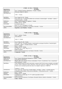 6º EFII – AV. M.2 – 1º TRI 2016 DISCIPLINA MATÉRIA