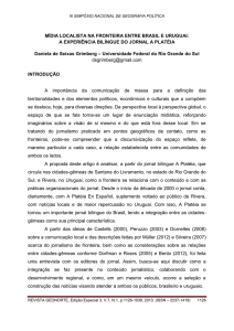 MÍDIA LOCALISTA NA FRONTEIRA ENTRE BRASIL E URUGUAI: A