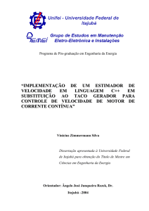 implementação de um estimador de velocidade em