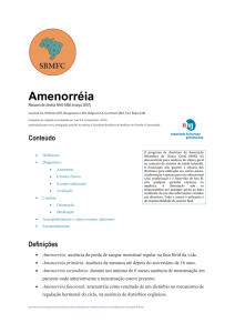 Amenorréia - Sociedade Brasileira de Medicina de Família e