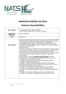 Nutrison Soya Multifiber em parkinson e Alzheimer