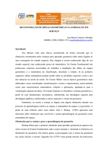 reconstrução de idéias geométricas na formação em serviço