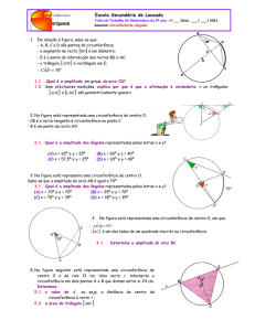 FT26. Circunferência – Cálculo de ângulos e de arcos