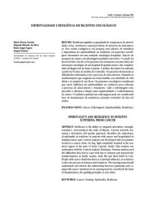 ESPIRITUALIDADE E RESILIÊNCIA EM PACIENTES