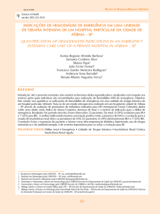 Indicações de hemodiálise de emergência em uma unidade de