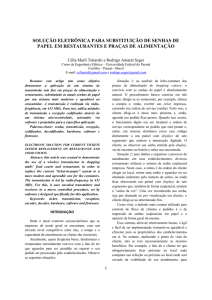 solução eletrônica para substituição de senhas de papel em