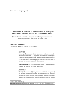 O mecanismo da variação da concordância no Português