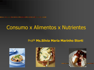 Consumo x Alimentos x Nutrientes