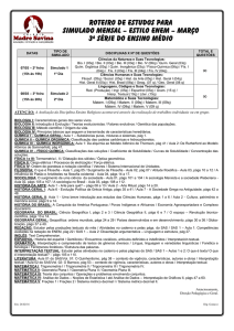 ROTEIRO DE ESTUDOS PARA SIMULADO MENSAL – ESTILO