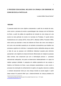 O PROCESSO EDUCACIONAL INCLUSIVO DA CRIANÇA