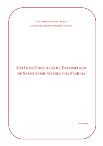 GUIÃO DE CONSULTAS DE ENFERMAGEM DE SAÚDE
