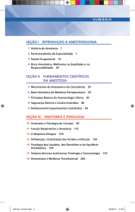 sumário seção i introdução à anestesiologia seção ii